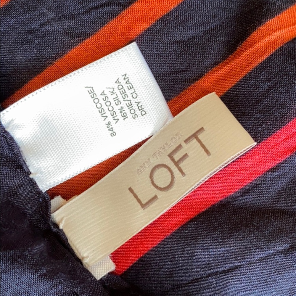 LOFT patterned Scarf navy/Red - Picture 2 of 2
